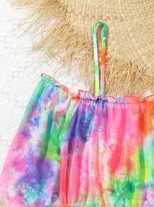 青少年扎染比基尼套装夏日海滩 - 彩色 - 查看 4