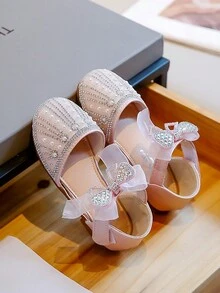 Children's Rhinestone Decorated Dance Shoes - Pink - View 3