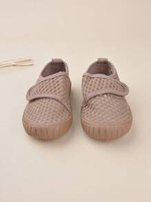 男童時尚經典咖啡網帶運動鞋透氣舒適平底 - 咖啡棕 - 查看 4