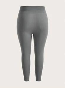 SHEIN Velisys 大尺碼女士基礎瑜伽褲,有助於提升和塑形 - 彩色 - 查看 3