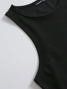 SHEIN Unity 純色圓領無袖上衣 - 彩色 - 查看 3