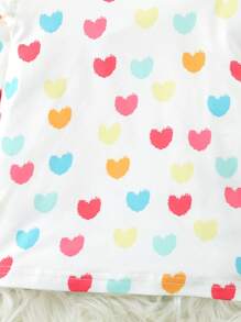 3入組嬰幼女孩純色上衣,具心形印花 - 黃色 - 查看 4