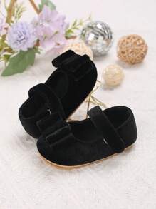 0-1岁婴儿女童软底公主鞋 - 黑色 - 查看 5