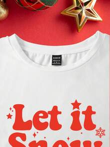 SHEIN Qutie 女士標語印花短袖t恤