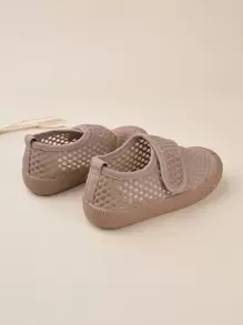 男童時尚經典咖啡網帶運動鞋透氣舒適平底 - 咖啡棕 - 查看 5