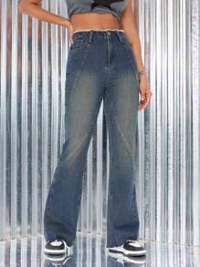 SHEIN EZwear Women'S Flared Jeans