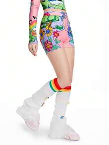 SHEINNeu Shorts Con Estampado De Gráficos E Ilustraciones De Dibujos Animados Estilo Kidcore - Multicolor - Ver 5