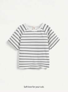 Infant Boys' Solid Color Round Neck Sweatshirt With Planet Pattern Raglan Sleeves, 3pcs/Set - Dark Grey - View 3