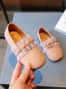 兒童春季新款時尚舒適休閒潮流平底公主單鞋 - 粉色 - 查看 2