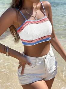 Breezaya Color Block Knit Top
