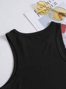 SHEIN Unity 純色圓領無袖上衣 - 彩色 - 查看 4