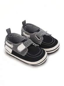 春夏男童日常休閒運動鞋,適用於0-1歲嬰兒 - 黑色 - 查看 6