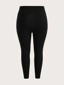 SHEIN Velisys 大尺碼女士基礎瑜伽褲,有助於提升和塑形 - 彩色 - 查看 4