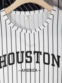 SHEIN 2pcs/Set Boys' Classic Casual Short Sleeve T-Shirt - Multicolor - View 3