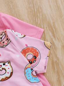 SHEIN Leap Crew Tween Girl Snug Fit Sports Street Fashion Knitted Round Neck Short-Sleeved T-Shirt And Trousers Set Of Two Pieces And Four Pieces - Multicolor - View 4