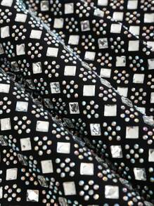 SHEIN Unity 女式幾何印花裙 - 黑色 - 查看 4