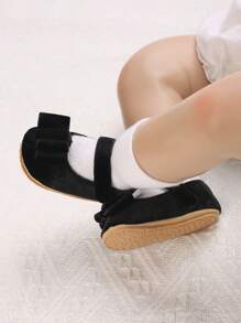 0-1岁婴儿女童软底公主鞋 - 黑色 - 查看 4