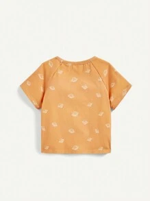 Infant Boys' Solid Color Round Neck Sweatshirt With Planet Pattern Raglan Sleeves, 3pcs/Set - Dark Grey - View 6