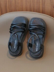 Children'S Athletic Sandals - Black - View 1