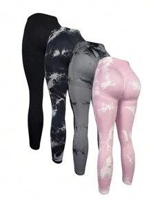 Easithlete 4 piezas Leggings deportivos sin costuras para mujer - Multicolor - Ver 1