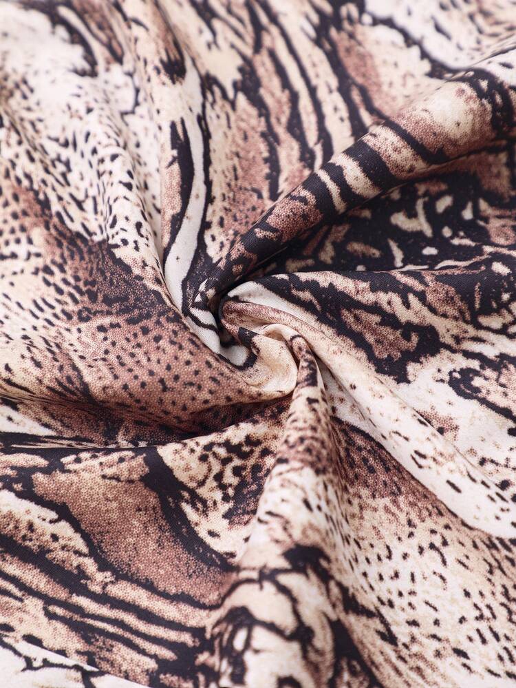 Elegant Holiday Patchwork Leopard And Floral Printed Suit