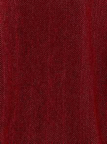 SHEIN Frenchy Women's Double Breasted Herringbone Blazer - Burgundy - View 7