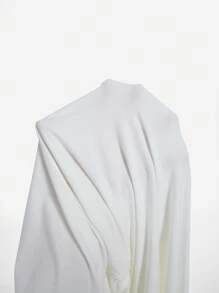 SHEIN SXY 單肩側收褶緊身連衣裙 - 白色 - 查看 6