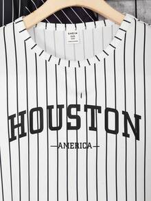 SHEIN 2pcs/Set Boys' Classic Casual Short Sleeve T-Shirt - Multicolor - View 4