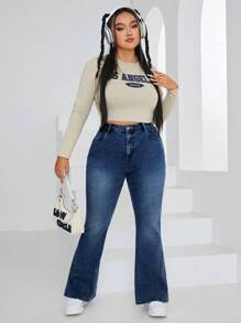 Flexra Flare Jeans Für Damen In Übergröße