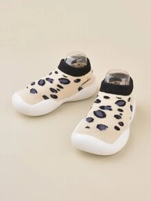 女童卡其豹紋時尚,可愛,優雅,簡約,舒適的軟底休閒家居鞋（隨機款式） - 彩色 - 查看 2