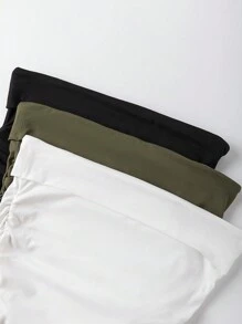 SHEIN Unity Ladies' Plain Pleated Strapless Top - Multicolor - View 4