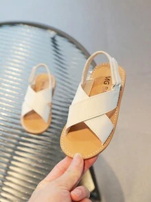 兒童防滑平底涼鞋 - 白色 - 查看 3