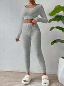 SHEIN LUNE 純色修身針織毛衣2入組 - 淺灰色 - 查看 6