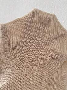 Chiquease Conjunto De Top Halter Corto Y Falda De Punto Con Detalles Desgastados