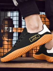 Nam Giày thể thao Lace-up Bằng phẳng Giày Chạy bộ , Giải trí Giày thể thao , Giáng sinh Điền kinh Giày dép , 2023 Hàng mới đến Giày dép - màu đen - Xem 1