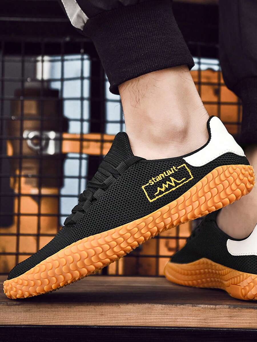 Nam Giày thể thao Lace-up Bằng phẳng Giày Chạy bộ , Giải trí Giày thể thao , Giáng sinh Điền kinh Giày dép , 2023 Hàng mới đến Giày dép - màu đen - Xem 1