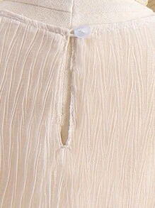 SHEIN 1 Miếng Cô gái Thanh lịch Không tay Ruy băng & Nơ Chi tiết Đầm Cho mùa hè - trắng - Xem 3