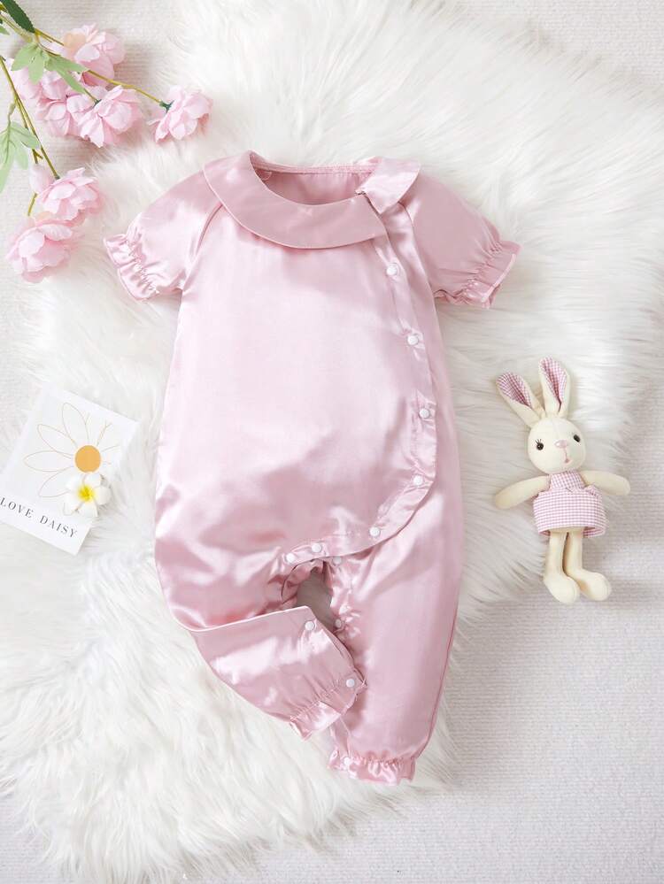 Baby Girl Solid Color Home Clothes