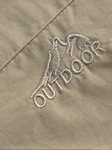 Chaqueta Cortavientos Al Aire Libre Para Hombres - Caqui - Ver 7