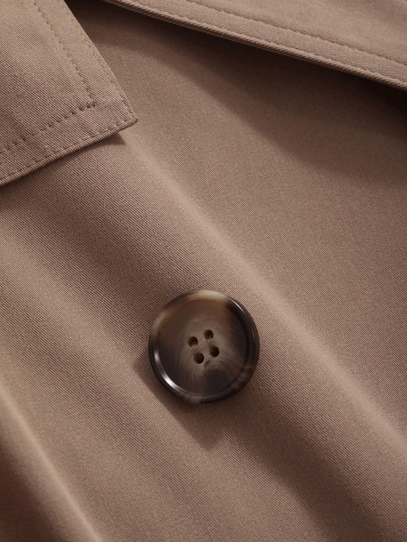 DAZY معطف ترينش ذو لون أحادي مزدوج الصدر للنساء، م...