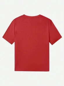 Slaydiva 圖案印花短袖t恤 - 紅色 - 查看 2