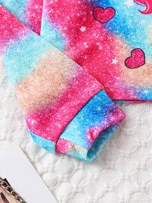 SHEIN Tween 女孩閃光效果印花長袖兩件套 - 彩色 - 查看 6