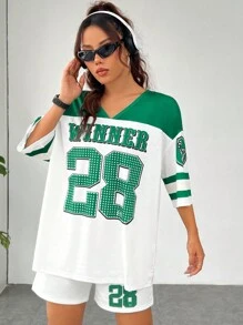 SHEIN Coolane Trắng Cao su In 2 cái/bộ - màu xanh lá - Xem 5