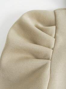 SHEIN LUNE Women's Pullover Hoodie With Claw Print And Heart Pattern - Beige - View 4