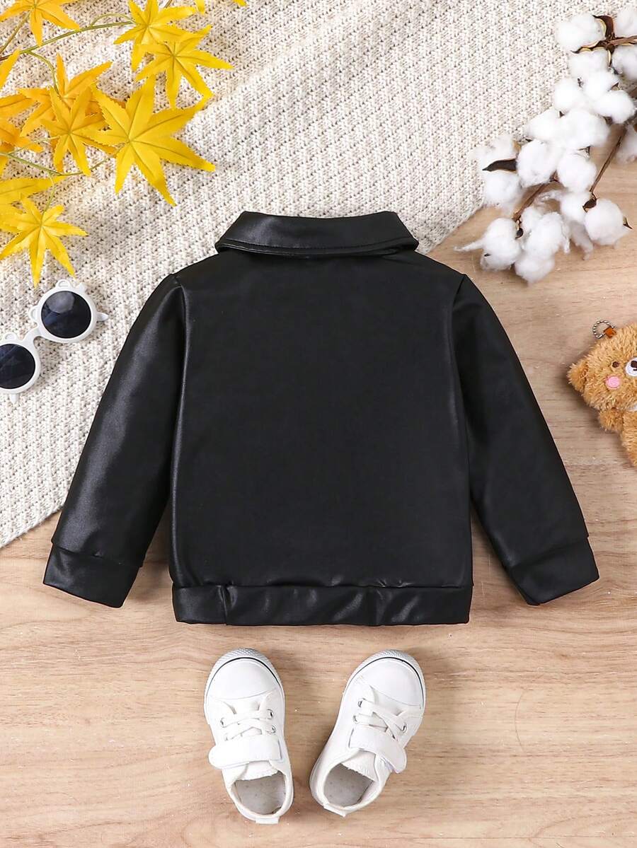 Faux Leather Jacket, Street Fashion, Cool And Stylish For Baby Boy