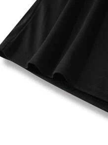 Manfinity LEGND 男士基本款字母印花 T 卹組合,背面印花設計 - 黑色 - 查看 6