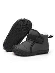 冬季保暖内衬柔软、轻便、舒适的婴儿靴 - 灰色 - 查看 2