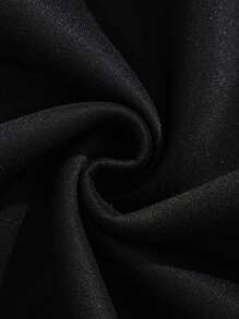 ROMWE MEN Anime Men's Cartoon Character Printed Zipper Hoodie - Black - View 6