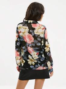 SHEIN Clasi Women'S Floral Printed Long Sleeve Shirt - Multicolor - View 2