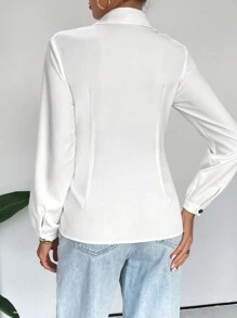 SHEIN Essnce Vrouwen Lange mouwen Shirt Voor Woon-werkverkeer En Casual Draag , Voor Valentijnsdag